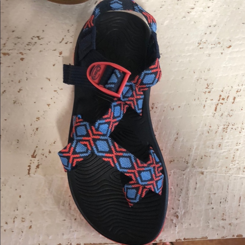 New in Box Chaco blue and coral
